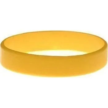 Náramek Silikonový náramek bez potisku okrový, zlatý 202 mm