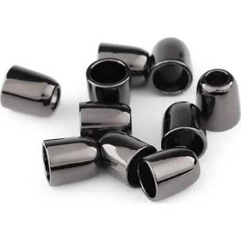 Kovová koncovka na šňůru Ø5 mm / ozdoba, barva 2 nikl černý