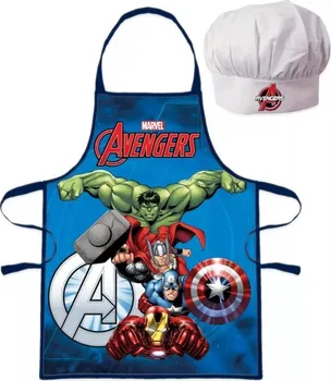Kuchyňská zástěra Euroswan Dětská zástěra s kuchařskou čepicí Marvel Avengers 