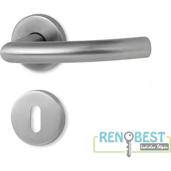 Dveřní kování HOLAR Dveřní kování METAL TUBE MT 06 s kulatou rozetou Provedení: pro vložku - PZ, Povrchová úprava: nerez mat