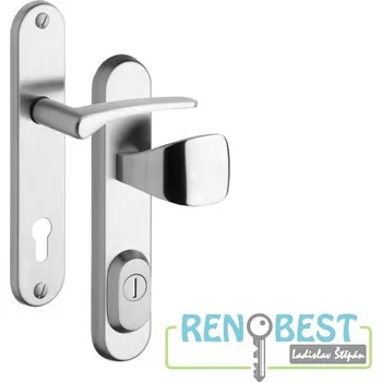 Dveřní kování ROSTEX Bezpečnostní kování R1/O IDEAL Rozteč: 72 mm, Provedení: klika/madlo, Povrchová úprava: chrom - nerez