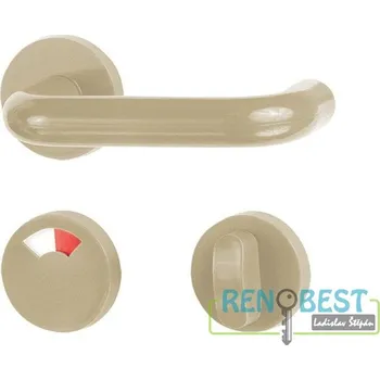 Dveřní kování Klika HOLAR H 02 WC Provedení: WC, Barva: černá