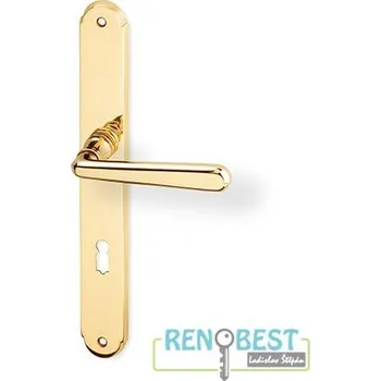 Dveřní kování AC-T Dveřní kování ALT WIEN mosaz Rozteč: 72 mm, Provedení: pro klíč - BB, Povrchová úprava: mosaz