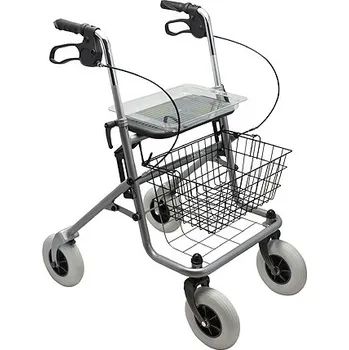 Chodítko pro seniory Sundo Chodítko čtyřkolka, stříbrná