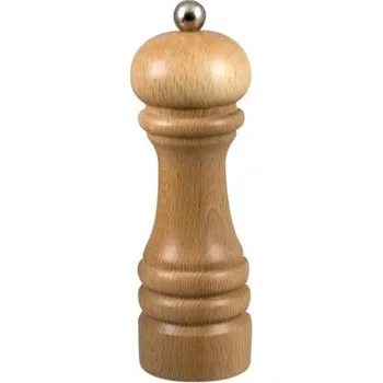 Kuchyňský mlýnek BISETTI Mlýnek na pepř dřevěný, světlý 16,5 cm