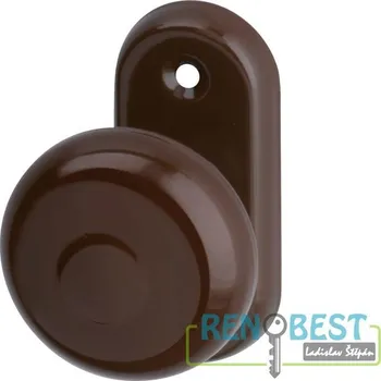 Dveřní kování AC-T Koule na dveře ACT lak na OV rozetě hnědá Provedení: pevná, Povrchová úprava: lakovaná