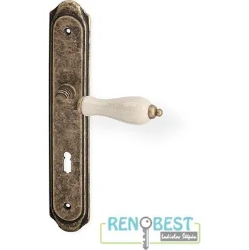 Dveřní kování AC-T Dveřní kování ANTIK matná patina Rozteč: 90 mm, Provedení: pro vložku - PZ, Povrchová úprava: matná patina