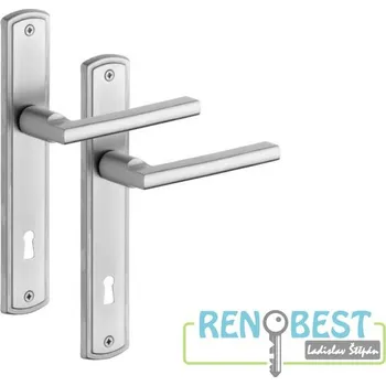 Dveřní kování ROSTEX Dveřní kování BRIT Rozteč: 90 mm, Provedení: pro vložku - PZ, Povrchová úprava: nerez mat