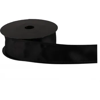 Stuha Atlasová stuha 4 cm x 9,1 m S022 černá