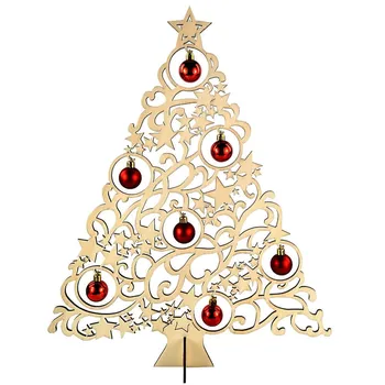 Vánoční dekorace Amadea 85318-0R stromek s červenými kuličkami 47 cm