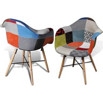 Jídelní židle ve stylu Eames Patchwork 2ks