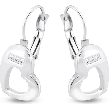 Náušnice Ellami VERONA 2030 Elegantní náušnice srdce Ellami