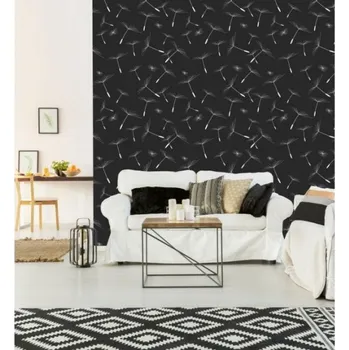 Tapeta DIMEX | Vliesová tapeta na zeď Dimex Line WP-022-02 | 0,75 x 10 m | černá, bílá + Vliesová tapeta na zeď Dimex Line WP02203 v rozměru 0,75 x 10 m