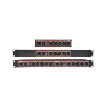 Hi-Fi komponenty XSP - DMX Splitter 5pin XLR double Rack 2x XLR5 In - 2x XLR5 Through - 10x XLR5 Out