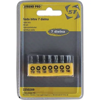 Bit STREND Sada bitů YF40520 • 7 dílná, Bit, S2, TH-10-15-20-25-27-30-40 2250290