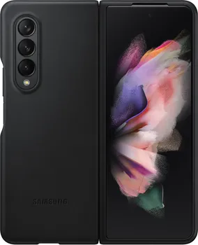 Pouzdro na mobilní telefon Samsung Leather Cover pro Samsung Galaxy Z Fold3 černé