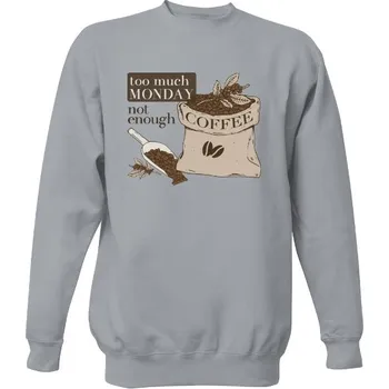 Pánská mikina Mikina bez kapuce Unisex s potiskem Not enough coffee pánské