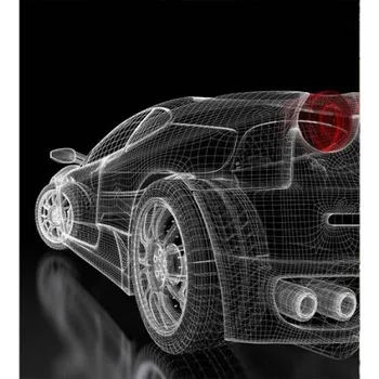 Fototapeta DIMEX | Vliesová fototapeta na zeď Tmavý model auta MS-3-0315 | 225 x 250 cm | černá, bílá, červená + Vliesová fototapeta na stěnu DIMEX Tmavý model auta MS30315 v rozměru 225 x 250 cm + lepidlo zdarma