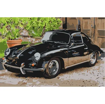 Malování podle čísel - Staré Porsche Velikost: 40x60cm, Rámování: Pouze srolované plátno
