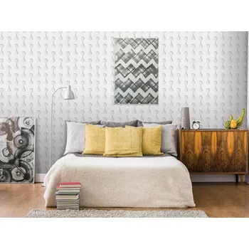 Tapeta DIMEX | Vliesová tapeta na zeď Dimex Line WP-191-01 | 0,75 x 10 m | šedá, bílá + Vliesová tapeta na zeď Dimex Line WP19201 v rozměru 0,75 x 10 m