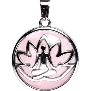 Přívěsek Milujeme Kameny Růženín - přívěsek meditace na lotosu 44885