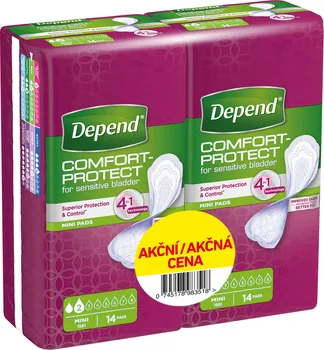 Inkontinenční vložka Kimberly Clark Depend Comfort-Protect Mini Pads 2 x 14 ks
