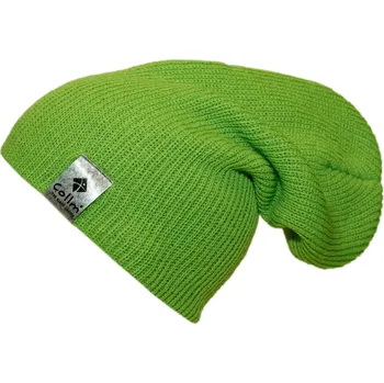 Čepice COLLM Pletená čepice v zelené barvě