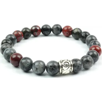 Náramek Moni pánský náramek labradorit jaspis brekciový