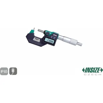 Digitální mikrometr 0-25/0,001 mm s válcovou měřicí plochou 8 mm, typ C INSIZE