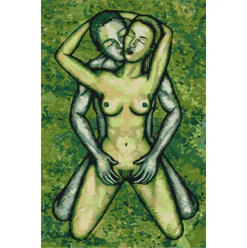 Malování podle čísel - Erotika 3 Velikost: 40x60cm, Rámování: Pouze srolované plátno