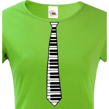 Dámské tričko Dámské tričko - Kravata klavír, Barva Zelená, Velikost XS, Canvas Dámské tričko s krátkým rukávem Bezvatriko.cz 2008014
