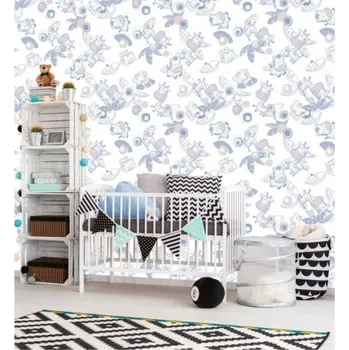 Tapeta DIMEX | Vliesová tapeta na zeď Dimex Line WP-029-03 | 0,75 x 10 m | modrá, béžová, bílá + Vliesová tapeta na zeď Dimex Line WP02904 v rozměru 0,75 x 10 m