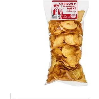 Chips Krajči plus s.r.o. Cyrilovy brambůrky solené maxi 180g