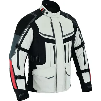 Moto bunda Pánská textilní motocyklová bunda Lookwell STORM šedá Velikost: M