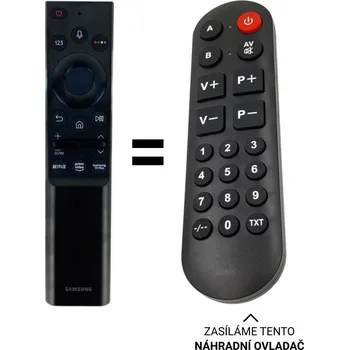 Dálkový ovladač Samsung UE55AU9072 náhradní dálkový ovladač pro seniory.