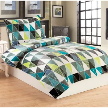 Povlečení JAHU Tryon cyan 140 x 200, 70 x 90 cm zip