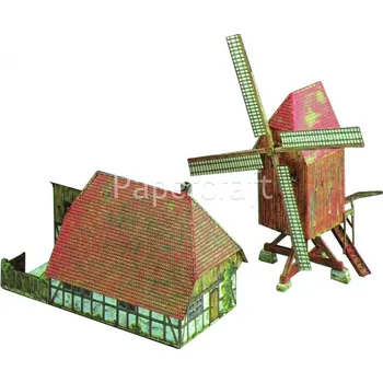 Papírový model Papírový model - Větrný mlýn se selským stavením (607) - 107000221