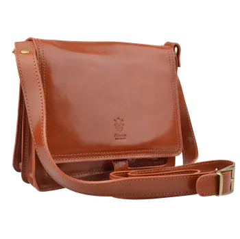 Kabelka NovaKabelka.cz Kožená italská crossbody kabelka Quieta Marrone Chiaro