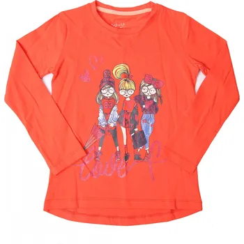 Dívčí tričko Dívčí tričko oranžové Wolf S2142A Velikost: 116