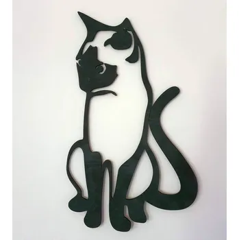 Kočka sedící obraz - Přírodní motiv, bez nátěru