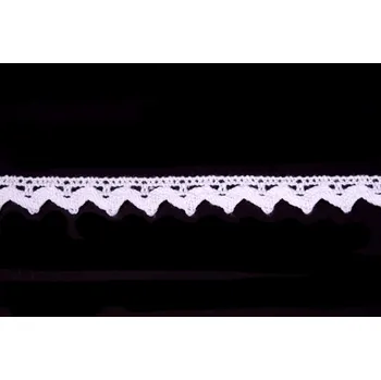Krajka Krajka bavlněná 75207 paličkovaná šíře 14mm bílá (30m/bal.)