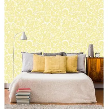 Tapeta DIMEX | Vliesová tapeta na zeď Dimex Line WP-017-06 | 0,75 x 10 m | žlutá, bílá + Vliesová tapeta na zeď Dimex Line WP01801 v rozměru 0,75 x 10 m