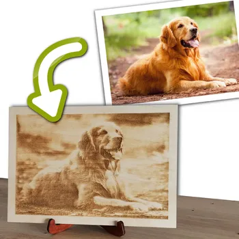 Gravírování FOTKA vygravírovaná do dřeva - A5