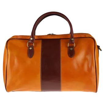 Cestovní taška NovaKabelka.cz Kožená cestovní taška Tiberius Camel Marrone