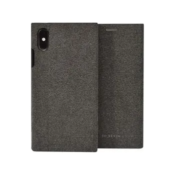 Pouzdro na mobilní telefon SoSeven Premium Gentleman Book Pouzdro Fabric Anthracite pro iPhone XS Max SSFLS0010