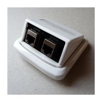 Elektrická zásuvka Dvojzásuvka ABB TANGO 2xRJ45 cat6 STP bílá