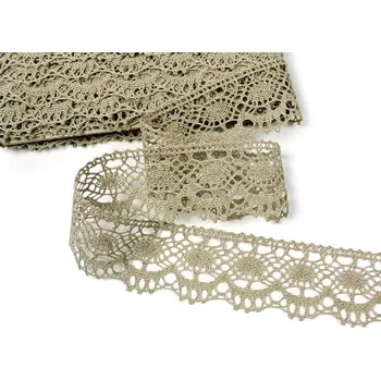 Krajka Snový svět Paličkovaná krajka lněná přírodní TK0004-51mm