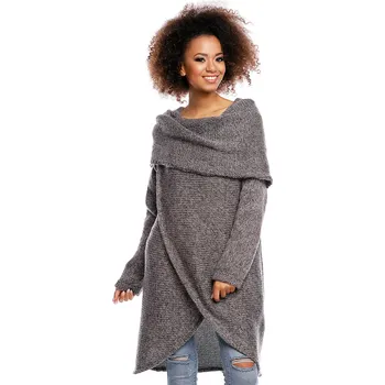 Dámské oblečení Dlouhý svetr model 84297 PeeKaBoo universal