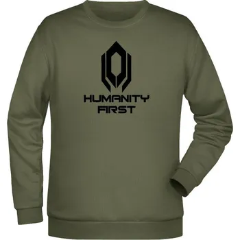 Pánská mikina Mikina CERBERUS HUMANITY FIRST - olivová