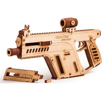 Puzzle Wood Trick "Útočná zbraň" - 3D dřevěné mechanické puzzle ("Asssault Gun" - Dřevěné 3D puzzle a dřevěné skládačky)